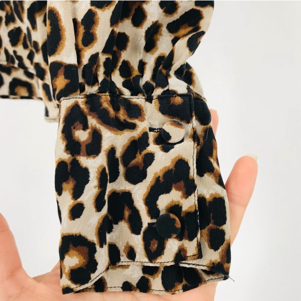 Veronica Beard Leopard Print Blouse - image 7